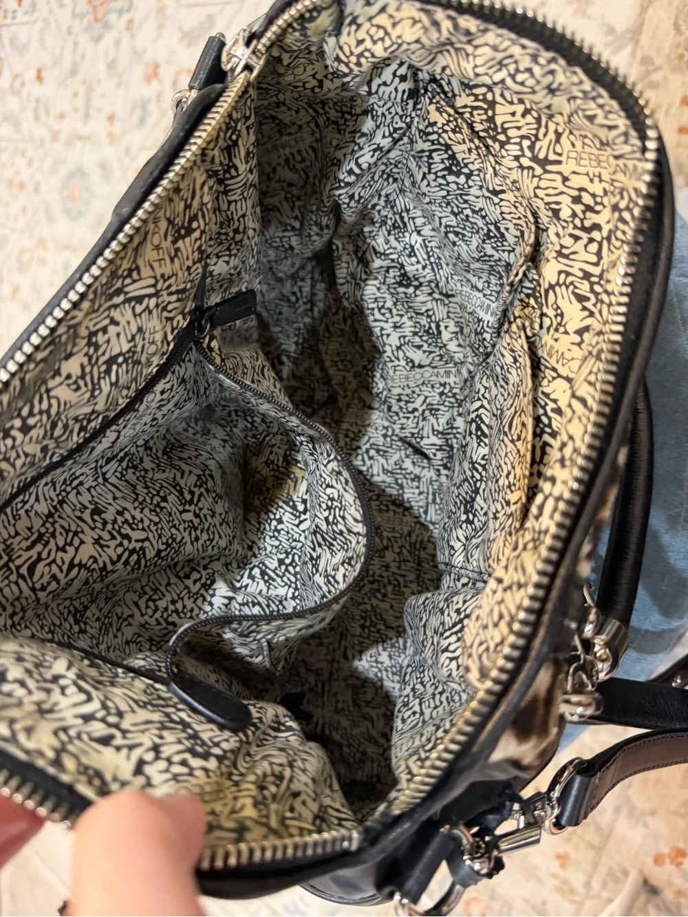 Rebecca Minkoff y2k Black Leather Satchel with Silver Hardware